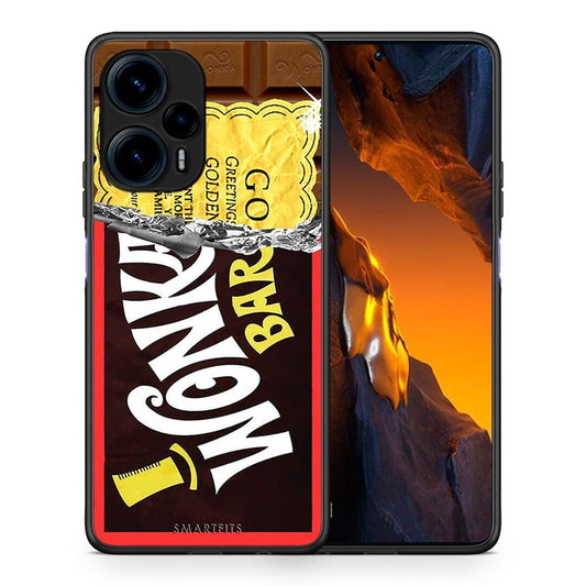 Θήκη Xiaomi Poco F5 5G Golden Ticket από τη Smartfits με σχέδιο στο πίσω μέρος και μαύρο περίβλημα | Xiaomi Poco F5 5G Golden Ticket Case with Colorful Back and Black Bezels