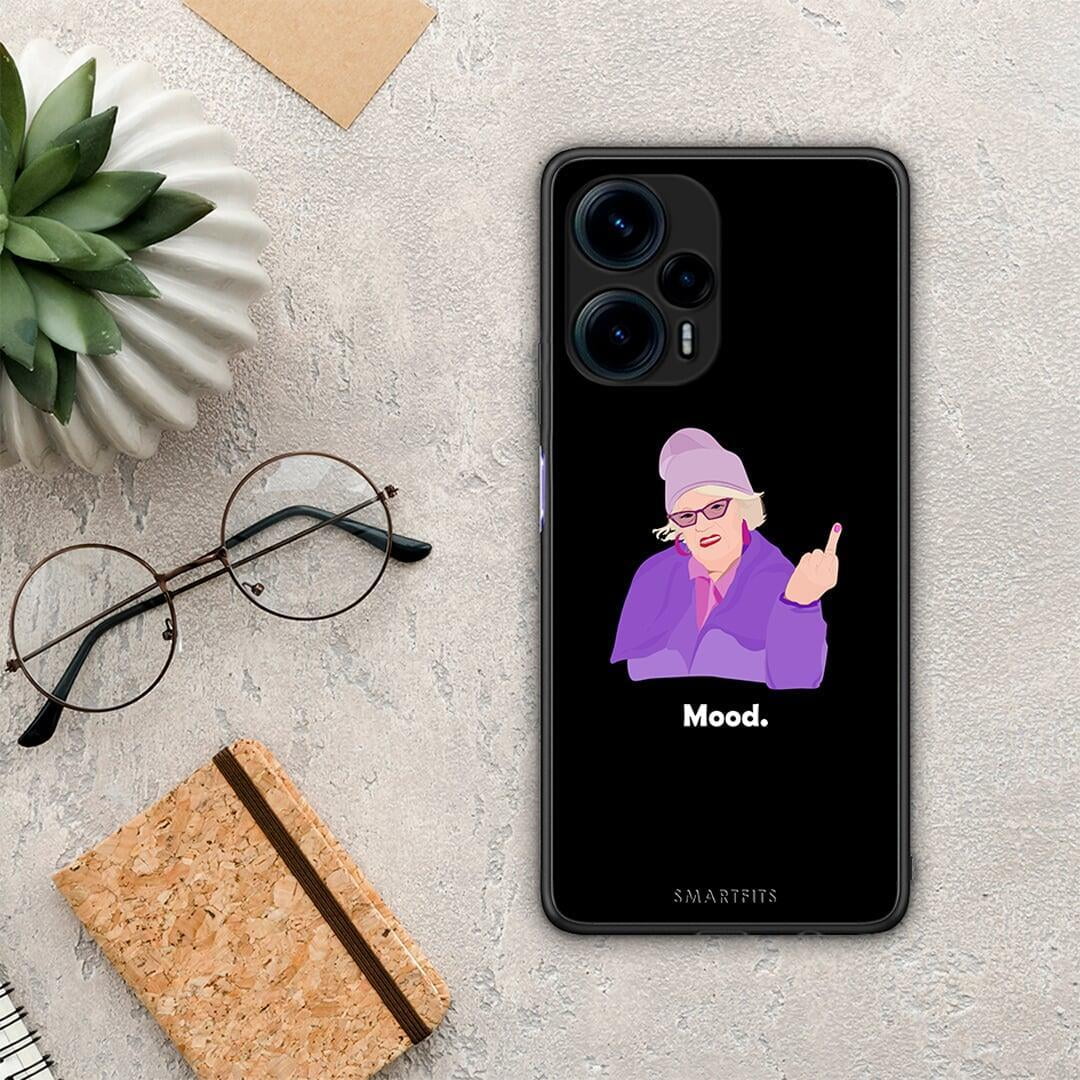 Θήκη Xiaomi Poco F5 5G Grandma Mood Black από τη Smartfits με σχέδιο στο πίσω μέρος και μαύρο περίβλημα | Xiaomi Poco F5 5G Grandma Mood Black Case with Colorful Back and Black Bezels