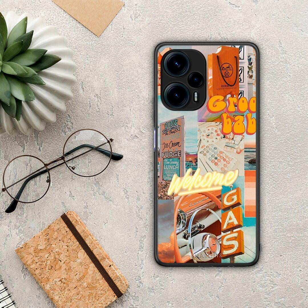 Θήκη Xiaomi Poco F5 5G Groovy Babe από τη Smartfits με σχέδιο στο πίσω μέρος και μαύρο περίβλημα | Xiaomi Poco F5 5G Groovy Babe Case with Colorful Back and Black Bezels