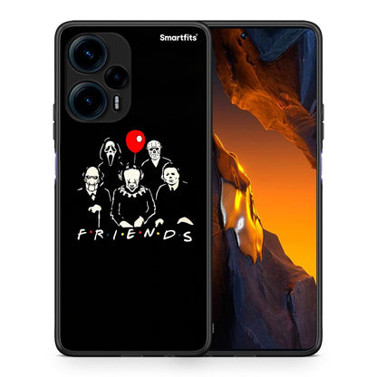 Θήκη Xiaomi Poco F5 5G Halloween Friends από τη Smartfits με σχέδιο στο πίσω μέρος και μαύρο περίβλημα | Xiaomi Poco F5 5G Halloween Friends Case with Colorful Back and Black Bezels