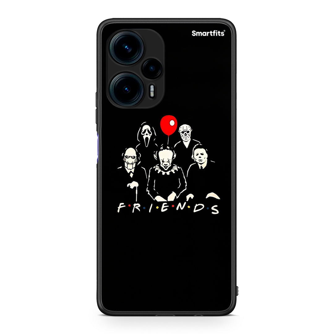Θήκη Xiaomi Poco F5 5G Halloween Friends από τη Smartfits με σχέδιο στο πίσω μέρος και μαύρο περίβλημα | Xiaomi Poco F5 5G Halloween Friends Case with Colorful Back and Black Bezels