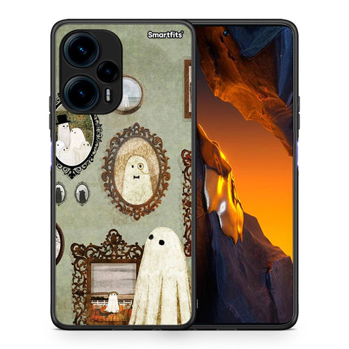 Θήκη Xiaomi Poco F5 5G Halloween Ghost Season από τη Smartfits με σχέδιο στο πίσω μέρος και μαύρο περίβλημα | Xiaomi Poco F5 5G Halloween Ghost Season Case with Colorful Back and Black Bezels