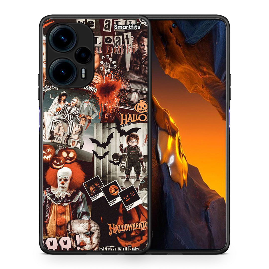 Θήκη Xiaomi Poco F5 5G Halloween Spooky Season από τη Smartfits με σχέδιο στο πίσω μέρος και μαύρο περίβλημα | Xiaomi Poco F5 5G Halloween Spooky Season Case with Colorful Back and Black Bezels