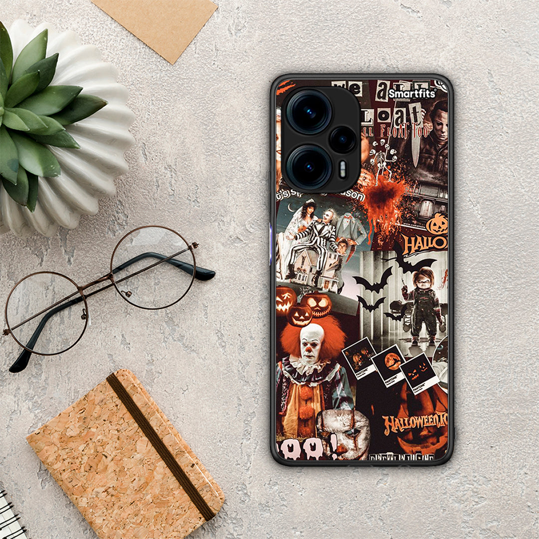 Θήκη Xiaomi Poco F5 5G Halloween Spooky Season από τη Smartfits με σχέδιο στο πίσω μέρος και μαύρο περίβλημα | Xiaomi Poco F5 5G Halloween Spooky Season Case with Colorful Back and Black Bezels