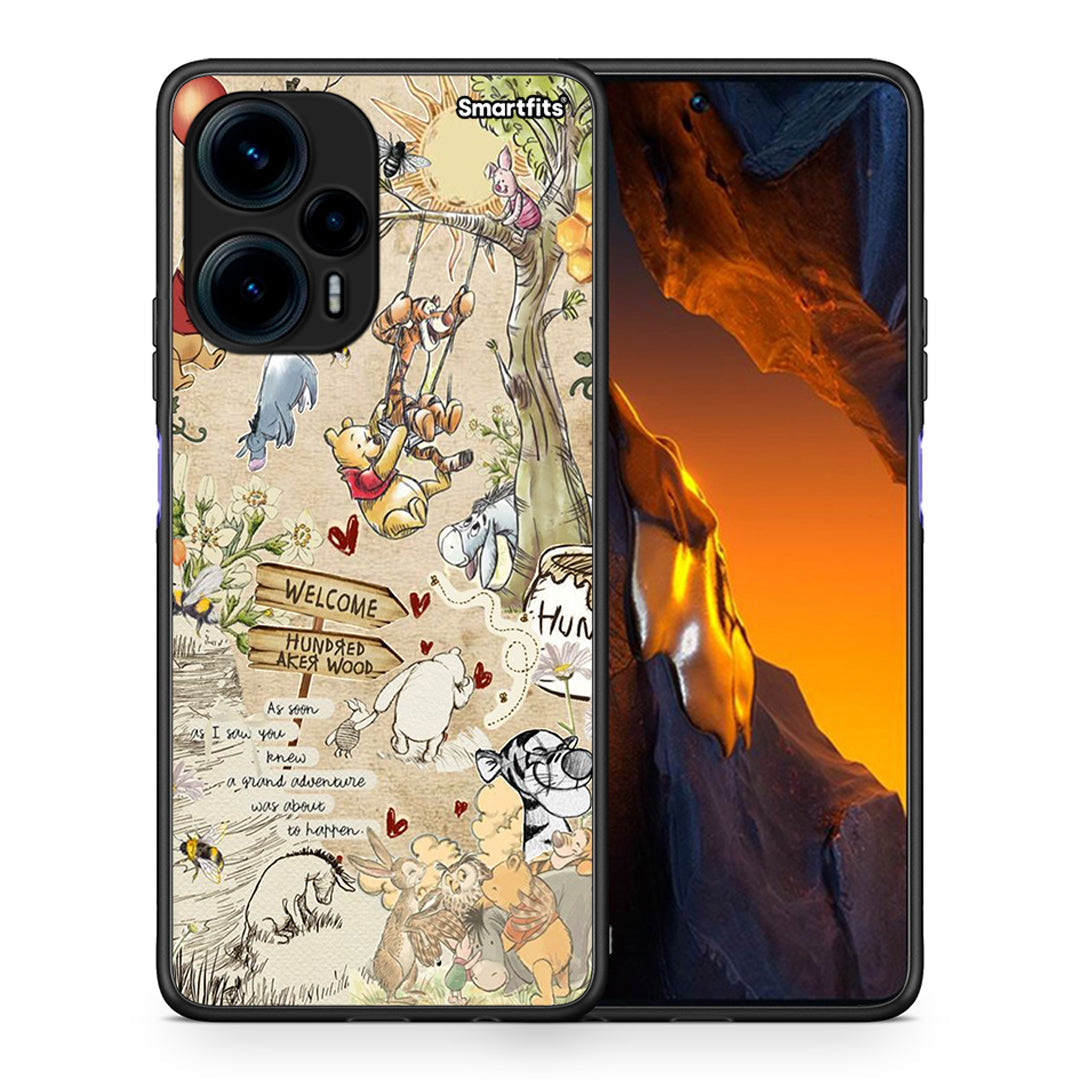 Θήκη Xiaomi Poco F5 5G Happy Friends από τη Smartfits με σχέδιο στο πίσω μέρος και μαύρο περίβλημα | Xiaomi Poco F5 5G Happy Friends Case with Colorful Back and Black Bezels