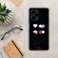 Thumbnail for Θήκη Xiaomi Poco F5 5G Heart Vs Brain από τη Smartfits με σχέδιο στο πίσω μέρος και μαύρο περίβλημα | Xiaomi Poco F5 5G Heart Vs Brain Case with Colorful Back and Black Bezels