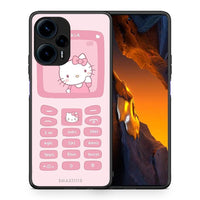 Thumbnail for Θήκη Xiaomi Poco F5 5G Hello Kitten από τη Smartfits με σχέδιο στο πίσω μέρος και μαύρο περίβλημα | Xiaomi Poco F5 5G Hello Kitten Case with Colorful Back and Black Bezels