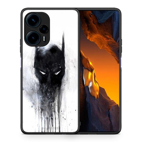 Θήκη Xiaomi Poco F5 5G Hero Paint Bat από τη Smartfits με σχέδιο στο πίσω μέρος και μαύρο περίβλημα | Xiaomi Poco F5 5G Hero Paint Bat Case with Colorful Back and Black Bezels