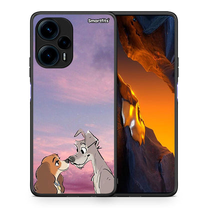 Θήκη Xiaomi Poco F5 5G Lady And Tramp από τη Smartfits με σχέδιο στο πίσω μέρος και μαύρο περίβλημα | Xiaomi Poco F5 5G Lady And Tramp Case with Colorful Back and Black Bezels