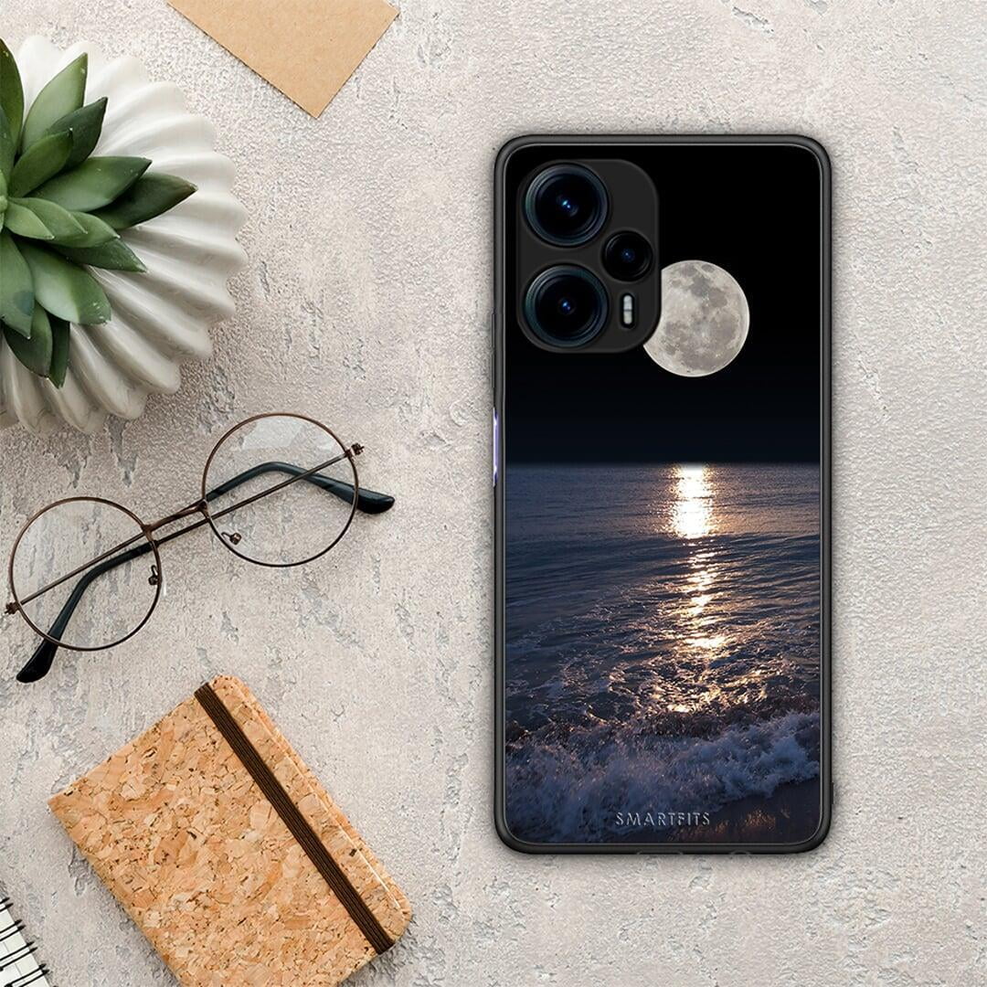 Θήκη Xiaomi Poco F5 5G Landscape Moon από τη Smartfits με σχέδιο στο πίσω μέρος και μαύρο περίβλημα | Xiaomi Poco F5 5G Landscape Moon Case with Colorful Back and Black Bezels
