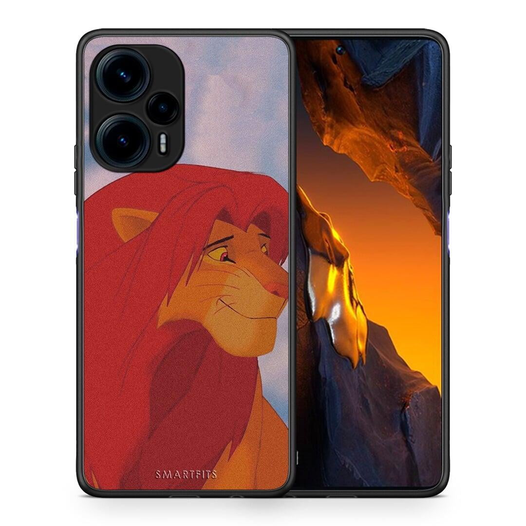 Θήκη Xiaomi Poco F5 5G Lion Love 1 από τη Smartfits με σχέδιο στο πίσω μέρος και μαύρο περίβλημα | Xiaomi Poco F5 5G Lion Love 1 Case with Colorful Back and Black Bezels