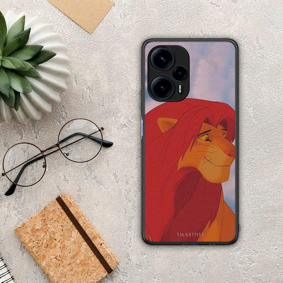 Θήκη Xiaomi Poco F5 5G Lion Love 1 από τη Smartfits με σχέδιο στο πίσω μέρος και μαύρο περίβλημα | Xiaomi Poco F5 5G Lion Love 1 Case with Colorful Back and Black Bezels