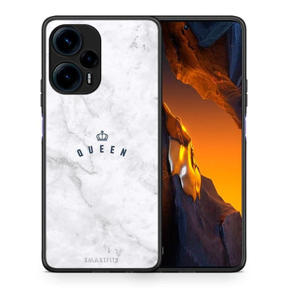Θήκη Xiaomi Poco F5 5G Marble Queen από τη Smartfits με σχέδιο στο πίσω μέρος και μαύρο περίβλημα | Xiaomi Poco F5 5G Marble Queen Case with Colorful Back and Black Bezels
