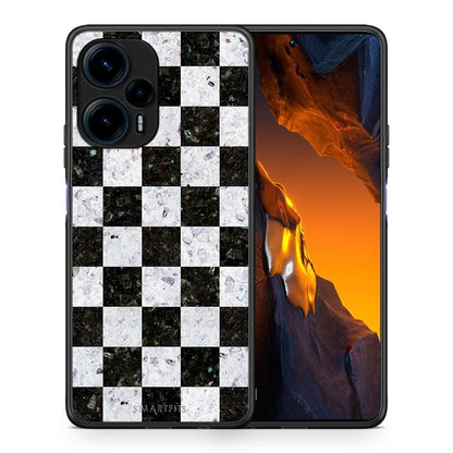 Θήκη Xiaomi Poco F5 5G Marble Square Geometric από τη Smartfits με σχέδιο στο πίσω μέρος και μαύρο περίβλημα | Xiaomi Poco F5 5G Marble Square Geometric Case with Colorful Back and Black Bezels