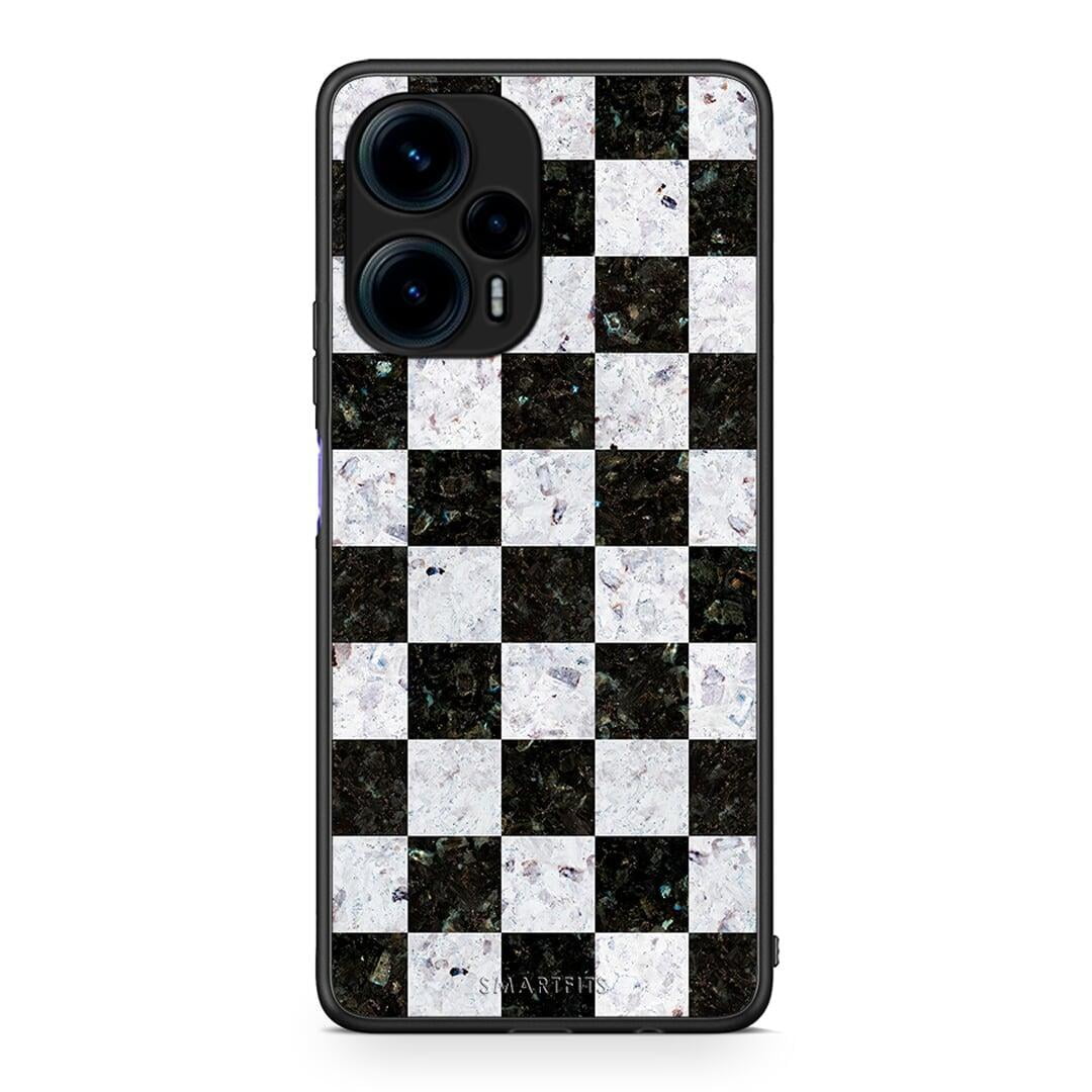 Θήκη Xiaomi Poco F5 5G Marble Square Geometric από τη Smartfits με σχέδιο στο πίσω μέρος και μαύρο περίβλημα | Xiaomi Poco F5 5G Marble Square Geometric Case with Colorful Back and Black Bezels