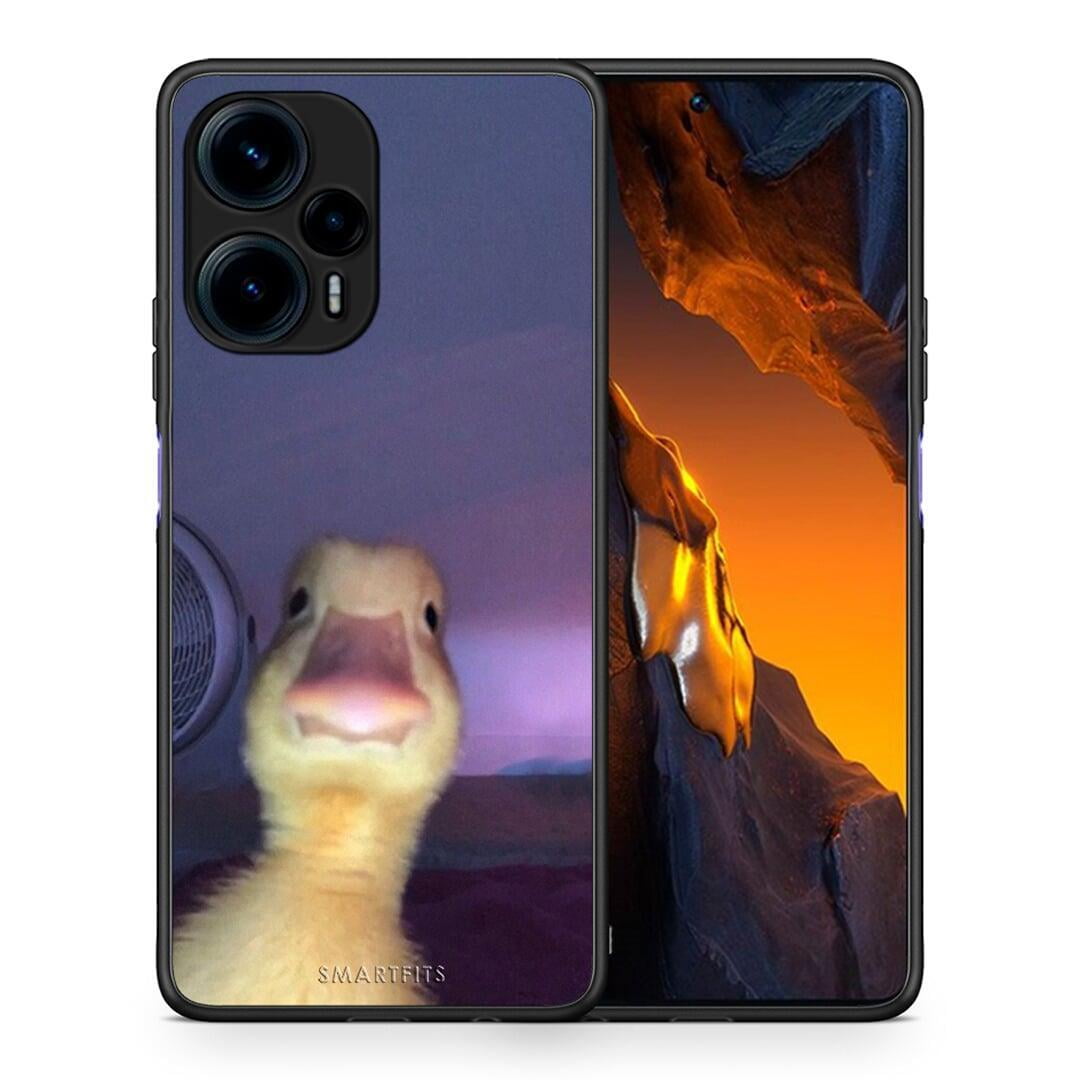 Θήκη Xiaomi Poco F5 5G Meme Duck από τη Smartfits με σχέδιο στο πίσω μέρος και μαύρο περίβλημα | Xiaomi Poco F5 5G Meme Duck Case with Colorful Back and Black Bezels