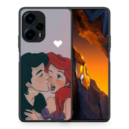 Θήκη Xiaomi Poco F5 5G Mermaid Couple από τη Smartfits με σχέδιο στο πίσω μέρος και μαύρο περίβλημα | Xiaomi Poco F5 5G Mermaid Couple Case with Colorful Back and Black Bezels