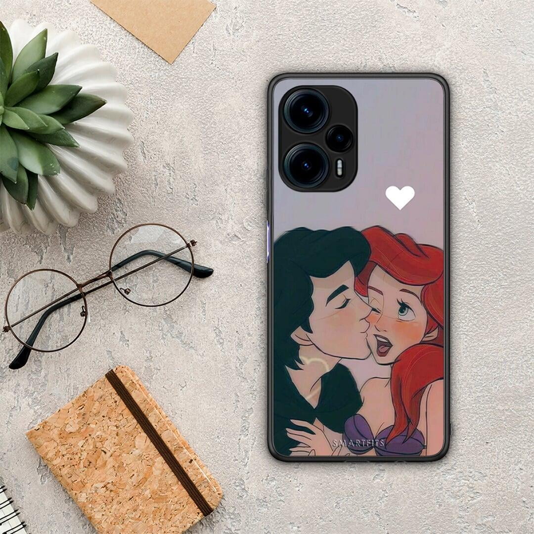 Θήκη Xiaomi Poco F5 5G Mermaid Couple από τη Smartfits με σχέδιο στο πίσω μέρος και μαύρο περίβλημα | Xiaomi Poco F5 5G Mermaid Couple Case with Colorful Back and Black Bezels