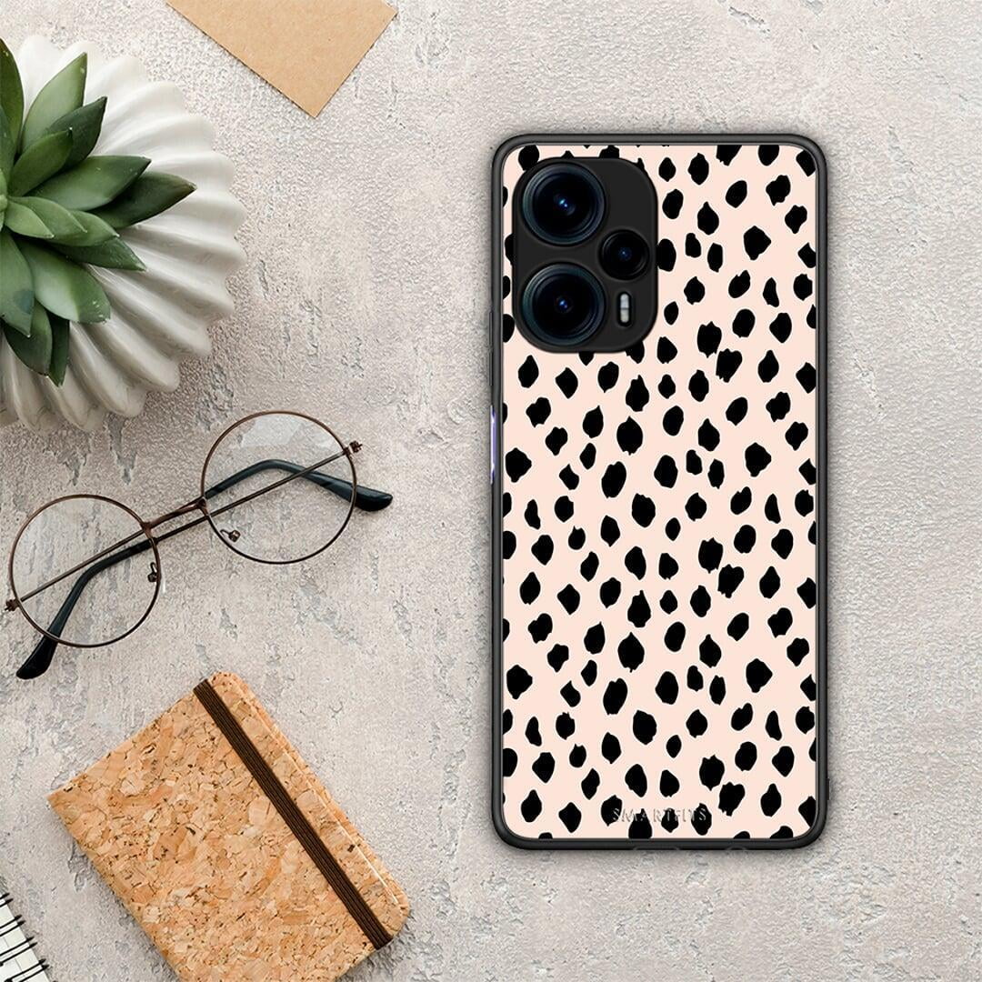 Θήκη Xiaomi Poco F5 5G New Polka Dots από τη Smartfits με σχέδιο στο πίσω μέρος και μαύρο περίβλημα | Xiaomi Poco F5 5G New Polka Dots Case with Colorful Back and Black Bezels