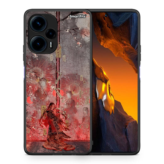 Θήκη Xiaomi Poco F5 5G Nezuko Kamado από τη Smartfits με σχέδιο στο πίσω μέρος και μαύρο περίβλημα | Xiaomi Poco F5 5G Nezuko Kamado Case with Colorful Back and Black Bezels