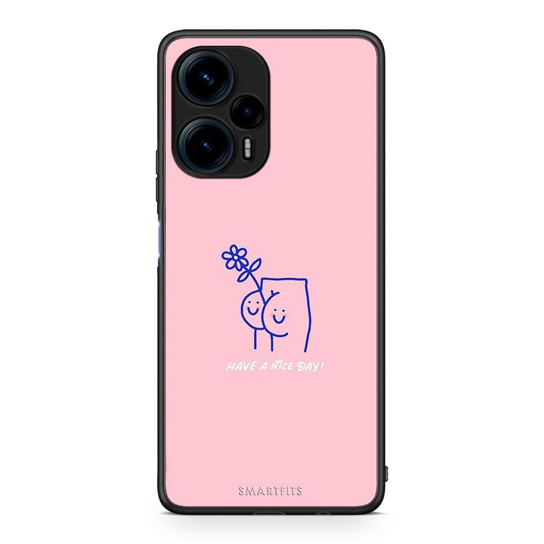 Θήκη Xiaomi Poco F5 5G Nice Day από τη Smartfits με σχέδιο στο πίσω μέρος και μαύρο περίβλημα | Xiaomi Poco F5 5G Nice Day Case with Colorful Back and Black Bezels