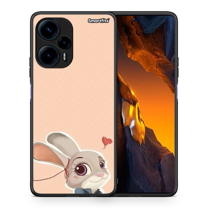 Θήκη Xiaomi Poco F5 5G Nick Wilde And Judy Hopps Love 2 από τη Smartfits με σχέδιο στο πίσω μέρος και μαύρο περίβλημα | Xiaomi Poco F5 5G Nick Wilde And Judy Hopps Love 2 Case with Colorful Back and Black Bezels
