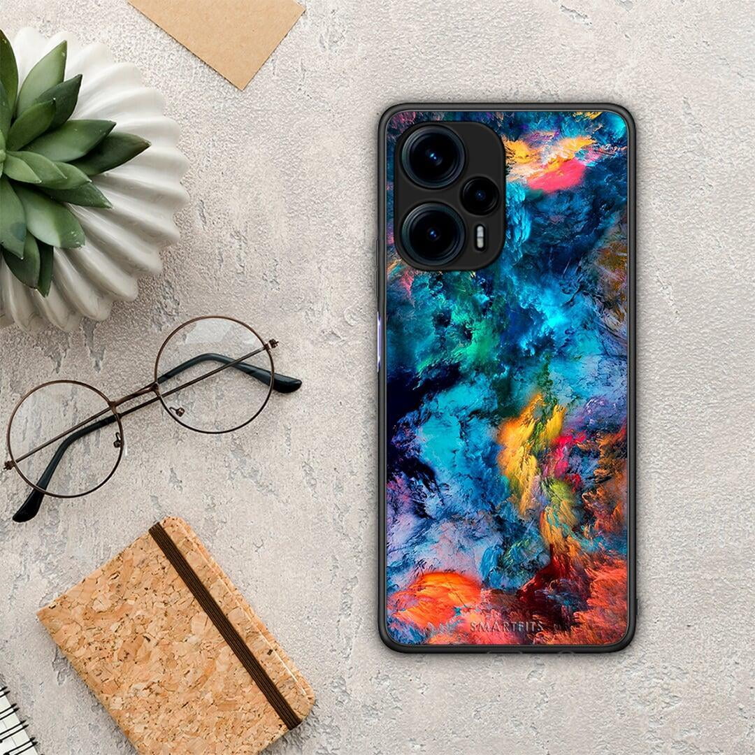 Θήκη Xiaomi Poco F5 5G Paint Crayola από τη Smartfits με σχέδιο στο πίσω μέρος και μαύρο περίβλημα | Xiaomi Poco F5 5G Paint Crayola Case with Colorful Back and Black Bezels