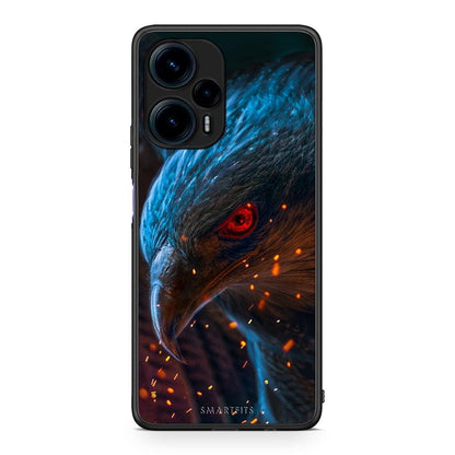 Θήκη Xiaomi Poco F5 5G PopArt Eagle από τη Smartfits με σχέδιο στο πίσω μέρος και μαύρο περίβλημα | Xiaomi Poco F5 5G PopArt Eagle Case with Colorful Back and Black Bezels