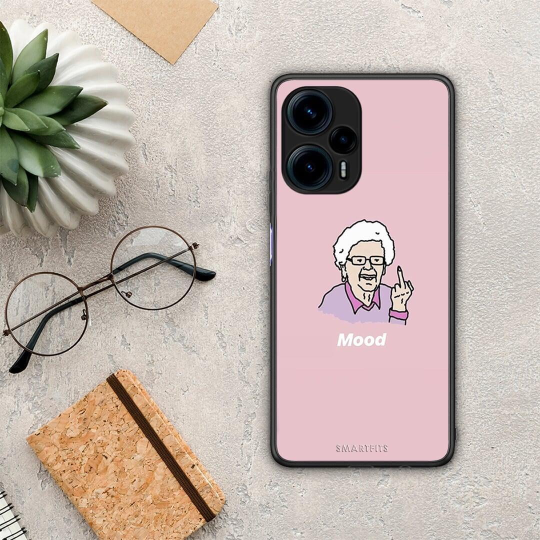 Θήκη Xiaomi Poco F5 5G PopArt Mood από τη Smartfits με σχέδιο στο πίσω μέρος και μαύρο περίβλημα | Xiaomi Poco F5 5G PopArt Mood Case with Colorful Back and Black Bezels