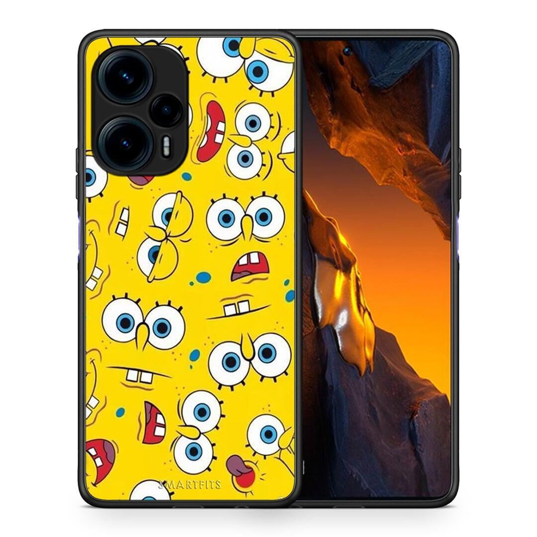 Θήκη Xiaomi Poco F5 5G PopArt Sponge από τη Smartfits με σχέδιο στο πίσω μέρος και μαύρο περίβλημα | Xiaomi Poco F5 5G PopArt Sponge Case with Colorful Back and Black Bezels