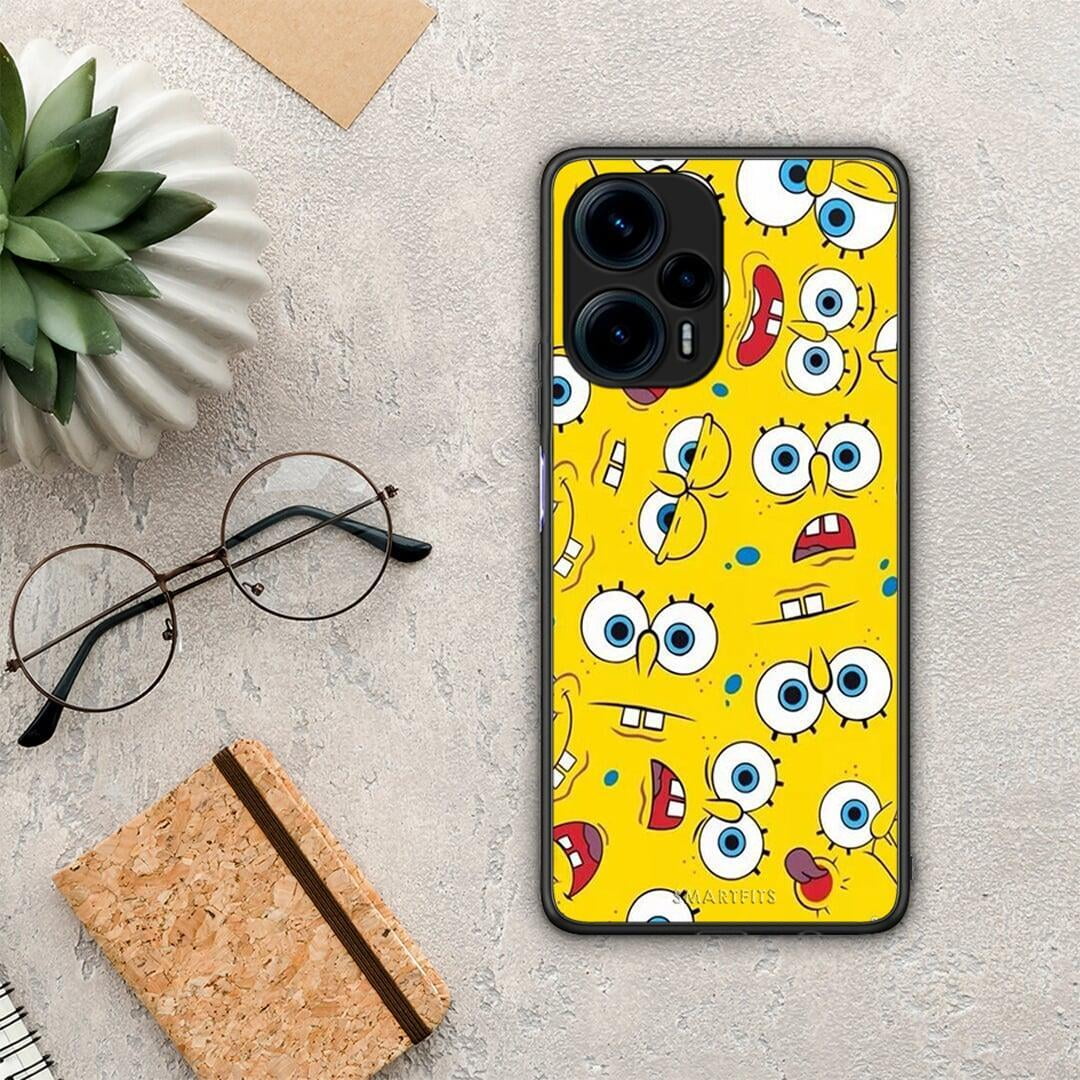 Θήκη Xiaomi Poco F5 5G PopArt Sponge από τη Smartfits με σχέδιο στο πίσω μέρος και μαύρο περίβλημα | Xiaomi Poco F5 5G PopArt Sponge Case with Colorful Back and Black Bezels