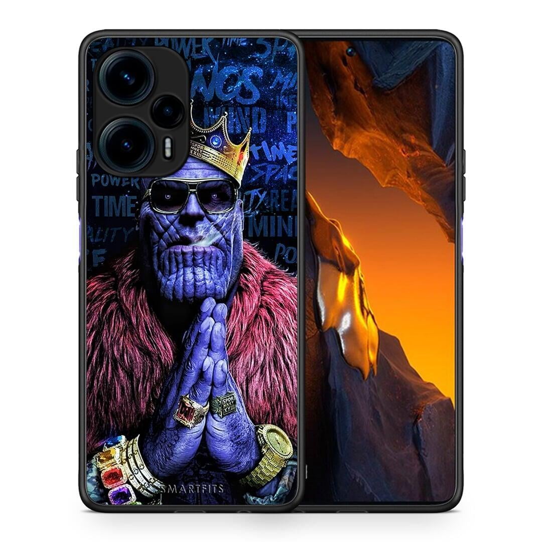 Θήκη Xiaomi Poco F5 5G PopArt Thanos από τη Smartfits με σχέδιο στο πίσω μέρος και μαύρο περίβλημα | Xiaomi Poco F5 5G PopArt Thanos Case with Colorful Back and Black Bezels