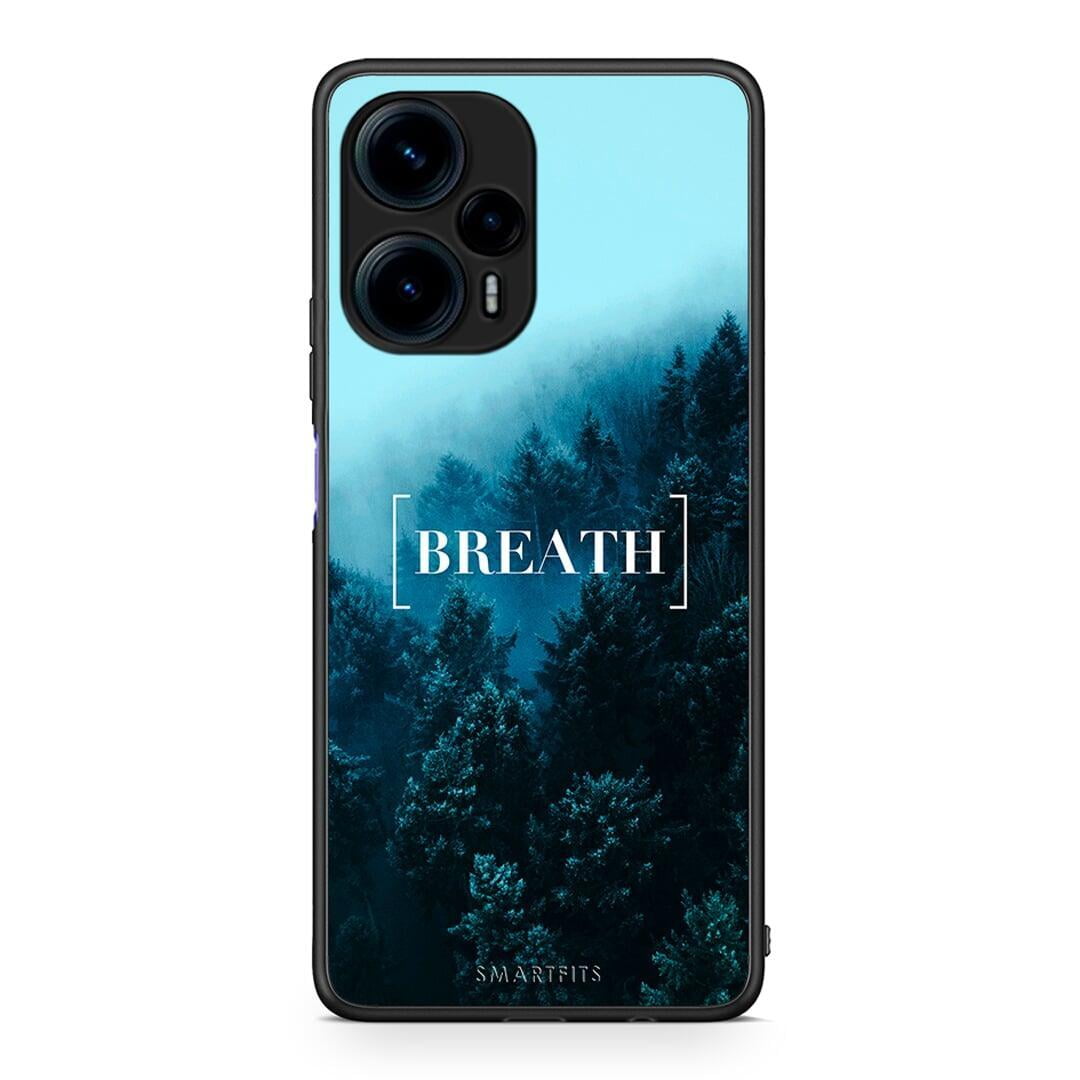 Θήκη Xiaomi Poco F5 5G Quote Breath από τη Smartfits με σχέδιο στο πίσω μέρος και μαύρο περίβλημα | Xiaomi Poco F5 5G Quote Breath Case with Colorful Back and Black Bezels
