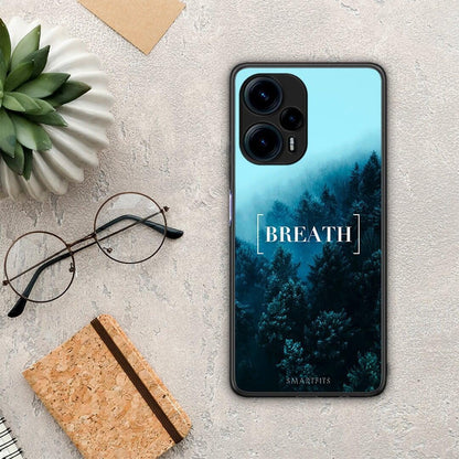 Θήκη Xiaomi Poco F5 5G Quote Breath από τη Smartfits με σχέδιο στο πίσω μέρος και μαύρο περίβλημα | Xiaomi Poco F5 5G Quote Breath Case with Colorful Back and Black Bezels