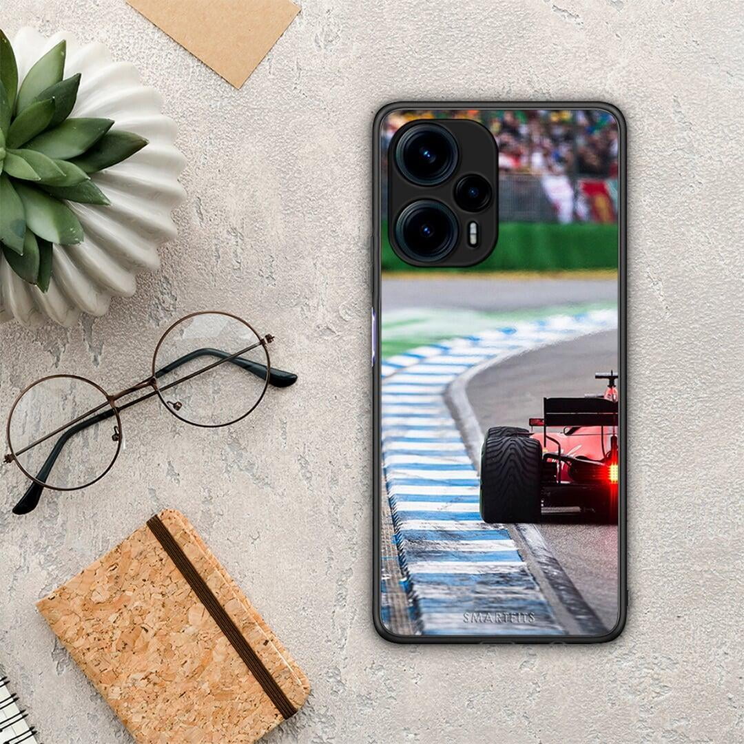 Θήκη Xiaomi Poco F5 5G Racing Vibes από τη Smartfits με σχέδιο στο πίσω μέρος και μαύρο περίβλημα | Xiaomi Poco F5 5G Racing Vibes Case with Colorful Back and Black Bezels