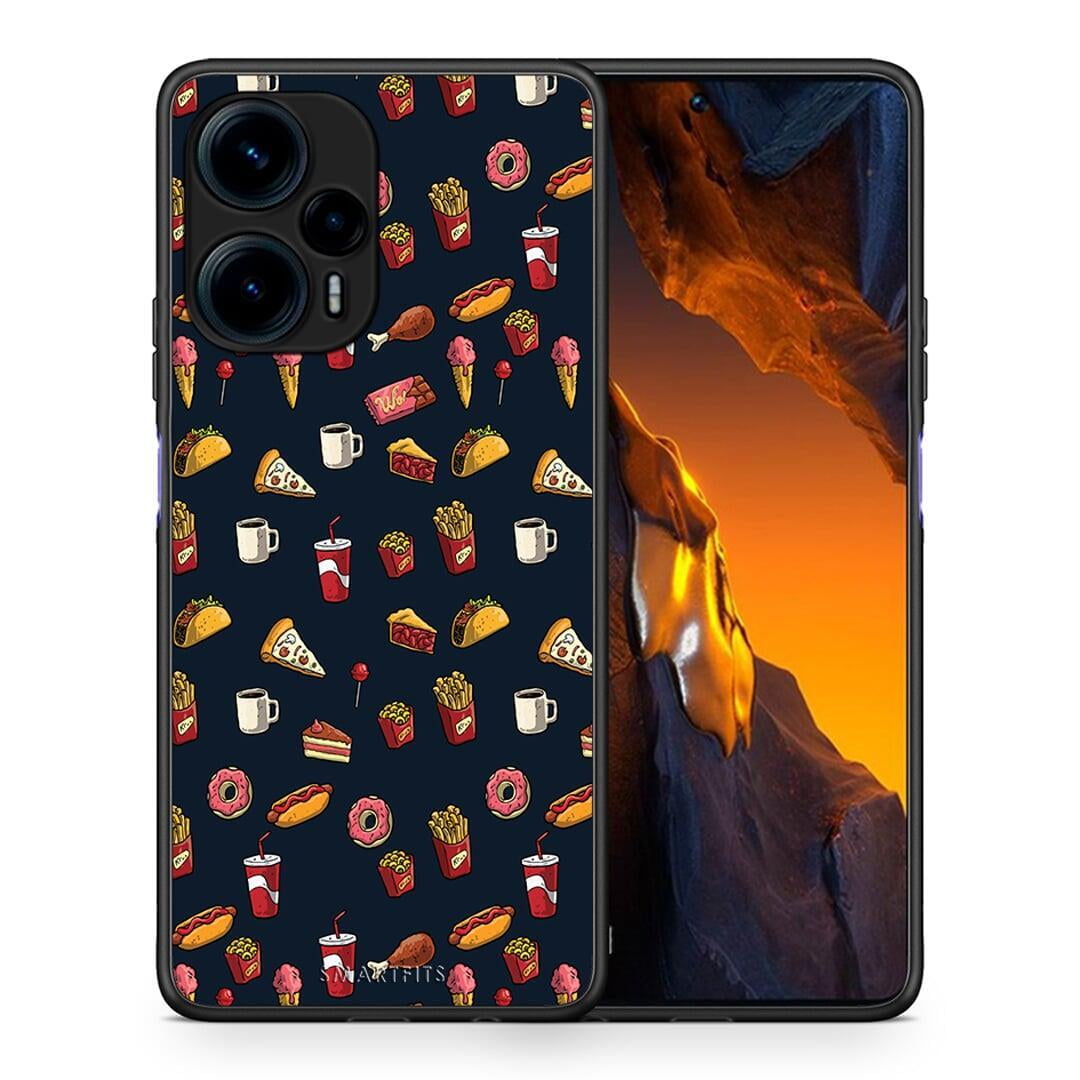 Θήκη Xiaomi Poco F5 5G Random Hungry από τη Smartfits με σχέδιο στο πίσω μέρος και μαύρο περίβλημα | Xiaomi Poco F5 5G Random Hungry Case with Colorful Back and Black Bezels