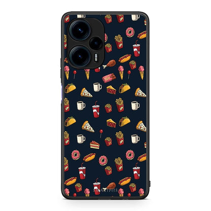 Θήκη Xiaomi Poco F5 5G Random Hungry από τη Smartfits με σχέδιο στο πίσω μέρος και μαύρο περίβλημα | Xiaomi Poco F5 5G Random Hungry Case with Colorful Back and Black Bezels