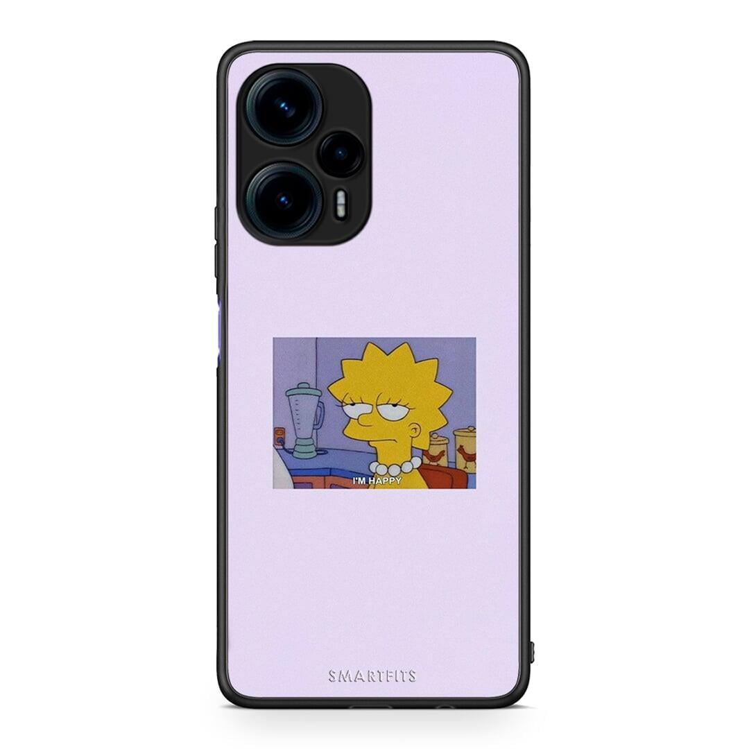 Θήκη Xiaomi Poco F5 5G So Happy από τη Smartfits με σχέδιο στο πίσω μέρος και μαύρο περίβλημα | Xiaomi Poco F5 5G So Happy Case with Colorful Back and Black Bezels