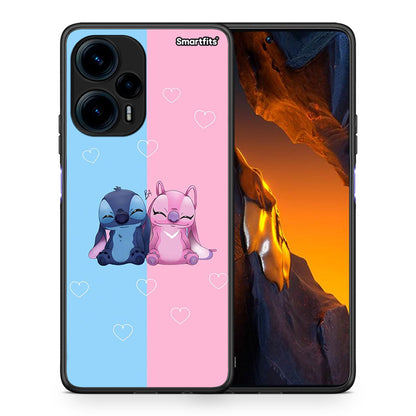 Θήκη Xiaomi Poco F5 5G Stitch And Angel από τη Smartfits με σχέδιο στο πίσω μέρος και μαύρο περίβλημα | Xiaomi Poco F5 5G Stitch And Angel Case with Colorful Back and Black Bezels