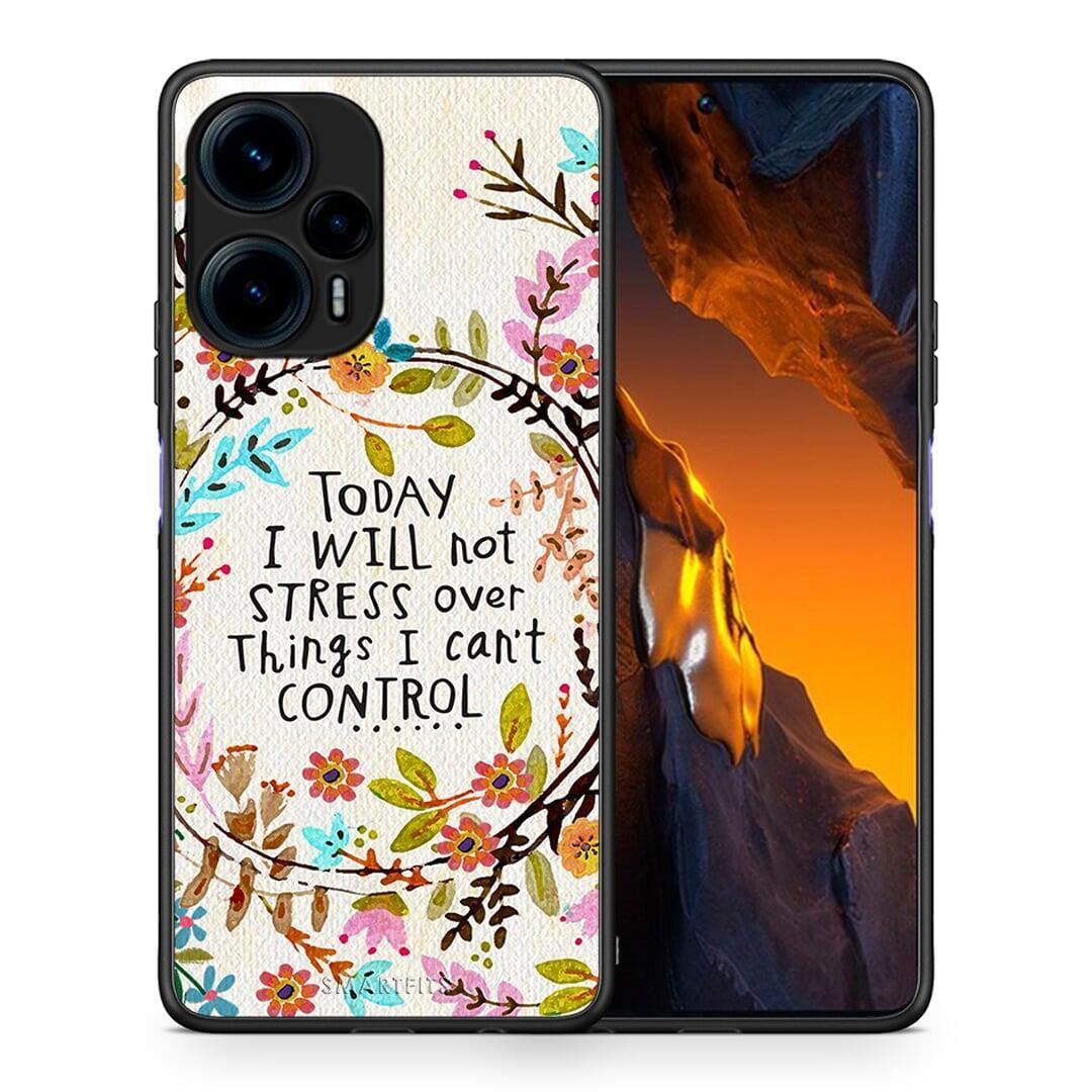 Θήκη Xiaomi Poco F5 5G Stress Over από τη Smartfits με σχέδιο στο πίσω μέρος και μαύρο περίβλημα | Xiaomi Poco F5 5G Stress Over Case with Colorful Back and Black Bezels