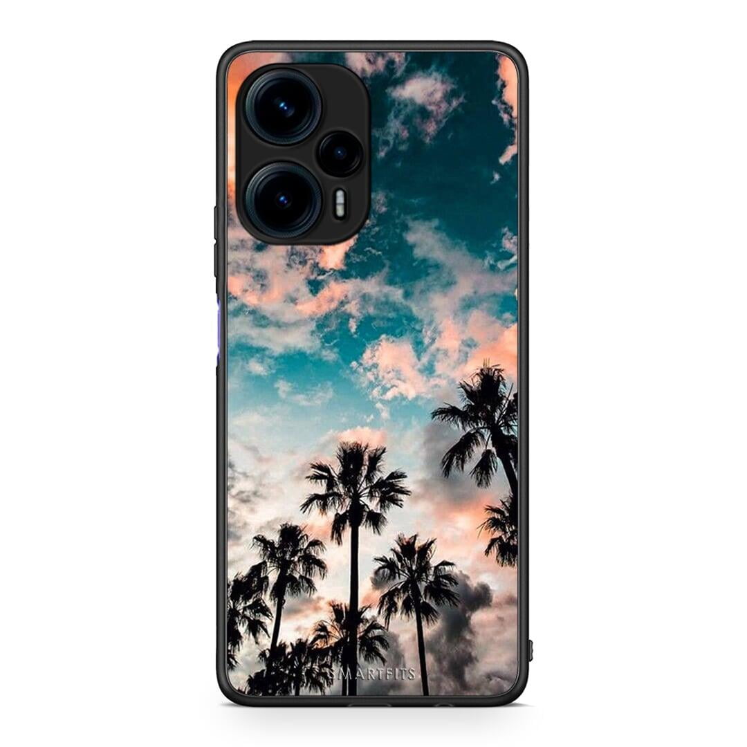 Θήκη Xiaomi Poco F5 5G Summer Sky από τη Smartfits με σχέδιο στο πίσω μέρος και μαύρο περίβλημα | Xiaomi Poco F5 5G Summer Sky Case with Colorful Back and Black Bezels