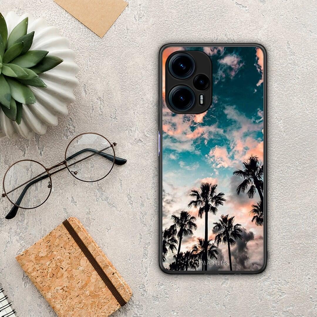 Θήκη Xiaomi Poco F5 5G Summer Sky από τη Smartfits με σχέδιο στο πίσω μέρος και μαύρο περίβλημα | Xiaomi Poco F5 5G Summer Sky Case with Colorful Back and Black Bezels