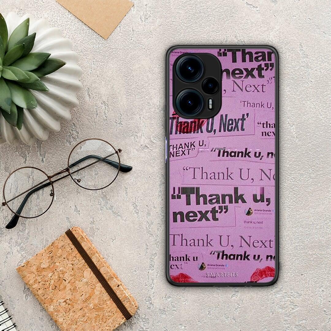 Θήκη Xiaomi Poco F5 5G Thank You Next από τη Smartfits με σχέδιο στο πίσω μέρος και μαύρο περίβλημα | Xiaomi Poco F5 5G Thank You Next Case with Colorful Back and Black Bezels