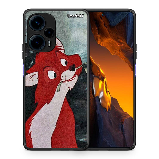 Θήκη Xiaomi Poco F5 5G Tod And Vixey Love 1 από τη Smartfits με σχέδιο στο πίσω μέρος και μαύρο περίβλημα | Xiaomi Poco F5 5G Tod And Vixey Love 1 Case with Colorful Back and Black Bezels