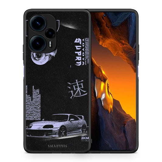 Θήκη Xiaomi Poco F5 5G Tokyo Drift από τη Smartfits με σχέδιο στο πίσω μέρος και μαύρο περίβλημα | Xiaomi Poco F5 5G Tokyo Drift Case with Colorful Back and Black Bezels