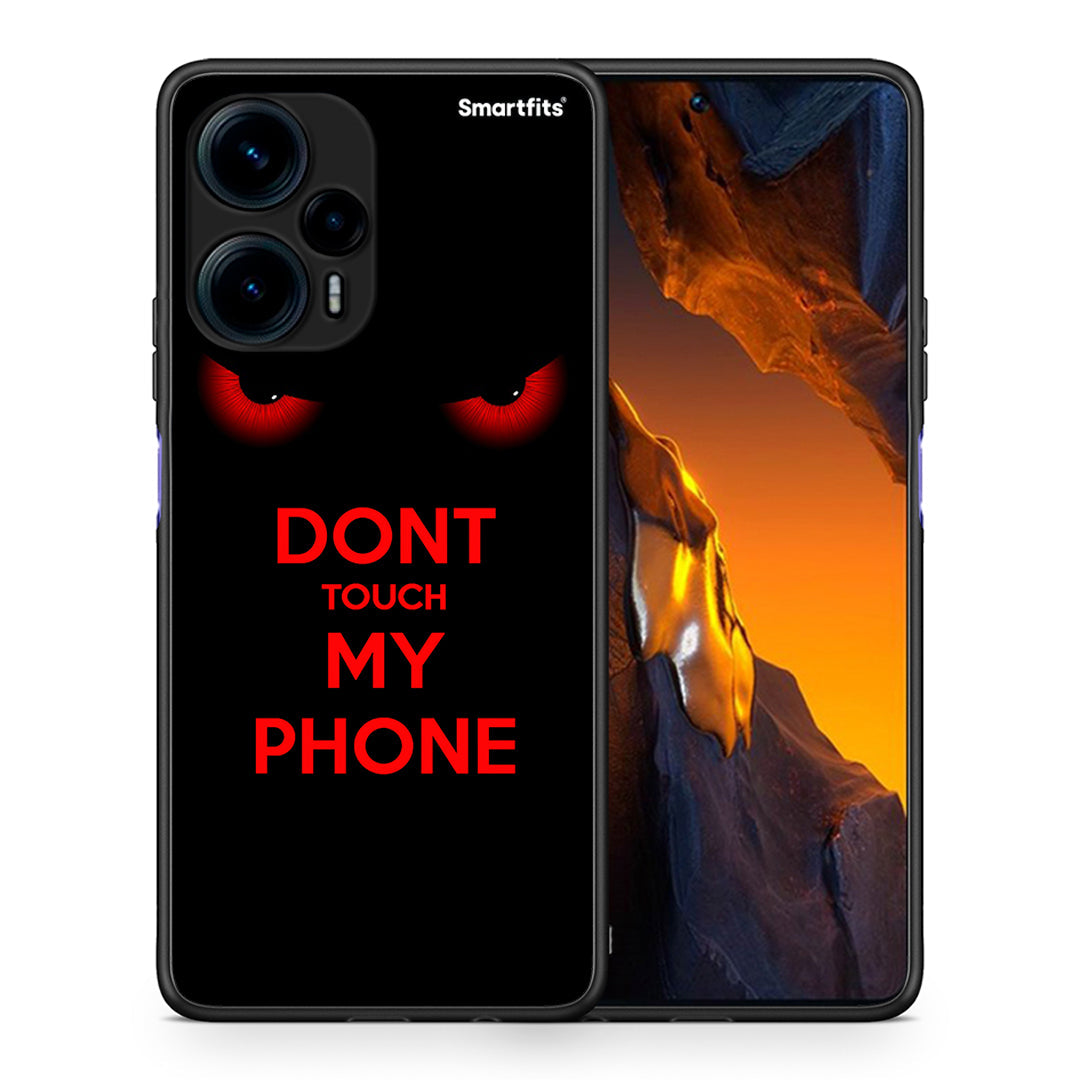 Θήκη Xiaomi Poco F5 5G Touch My Phone από τη Smartfits με σχέδιο στο πίσω μέρος και μαύρο περίβλημα | Xiaomi Poco F5 5G Touch My Phone Case with Colorful Back and Black Bezels