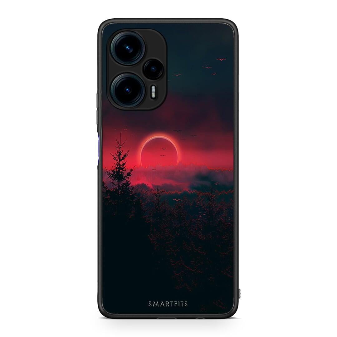 Θήκη Xiaomi Poco F5 5G Tropic Sunset από τη Smartfits με σχέδιο στο πίσω μέρος και μαύρο περίβλημα | Xiaomi Poco F5 5G Tropic Sunset Case with Colorful Back and Black Bezels