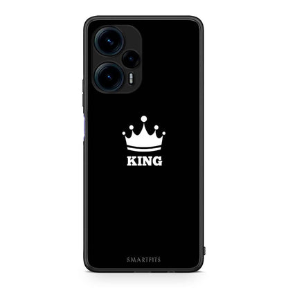 Θήκη Xiaomi Poco F5 5G Valentine King από τη Smartfits με σχέδιο στο πίσω μέρος και μαύρο περίβλημα | Xiaomi Poco F5 5G Valentine King Case with Colorful Back and Black Bezels
