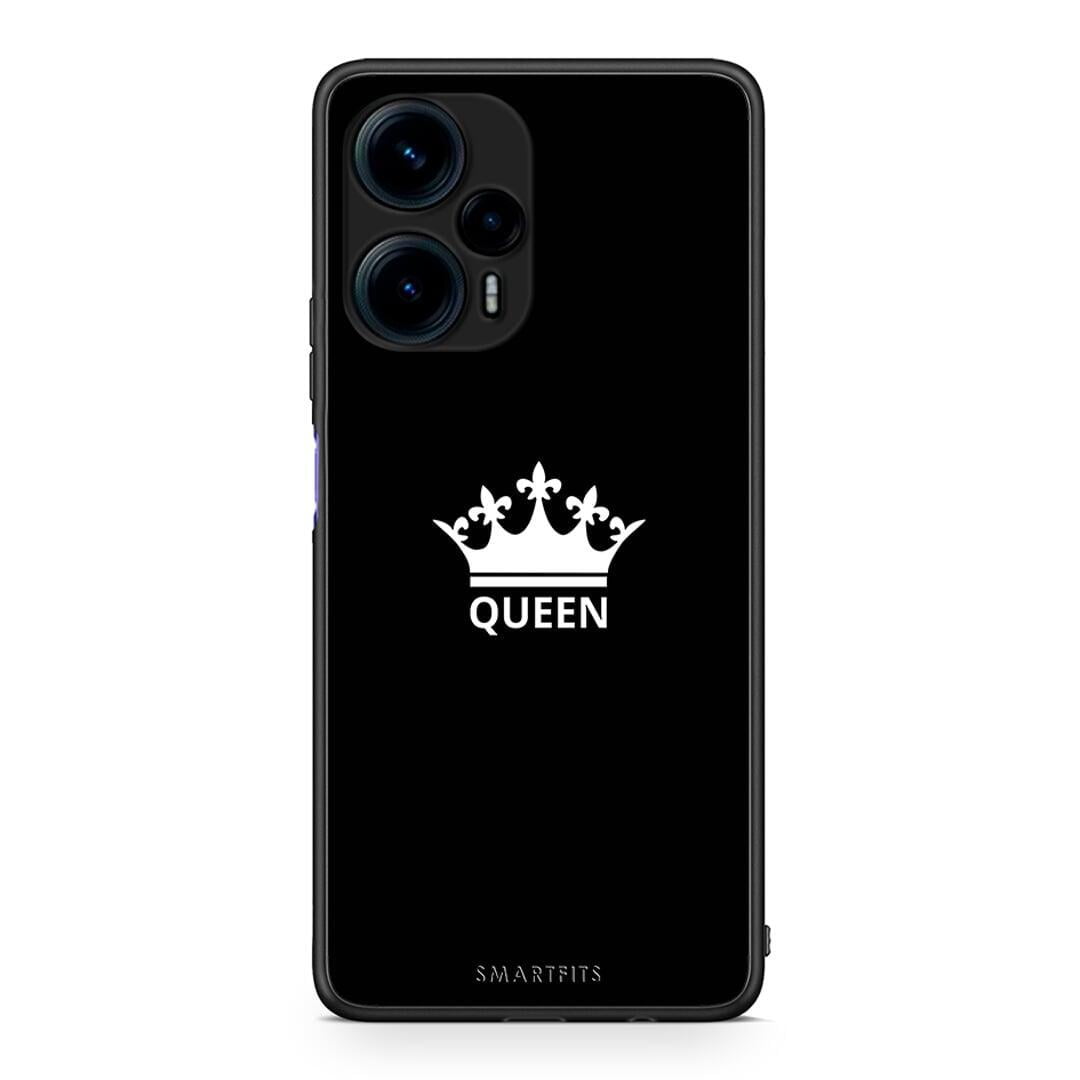 Θήκη Xiaomi Poco F5 5G Valentine Queen από τη Smartfits με σχέδιο στο πίσω μέρος και μαύρο περίβλημα | Xiaomi Poco F5 5G Valentine Queen Case with Colorful Back and Black Bezels