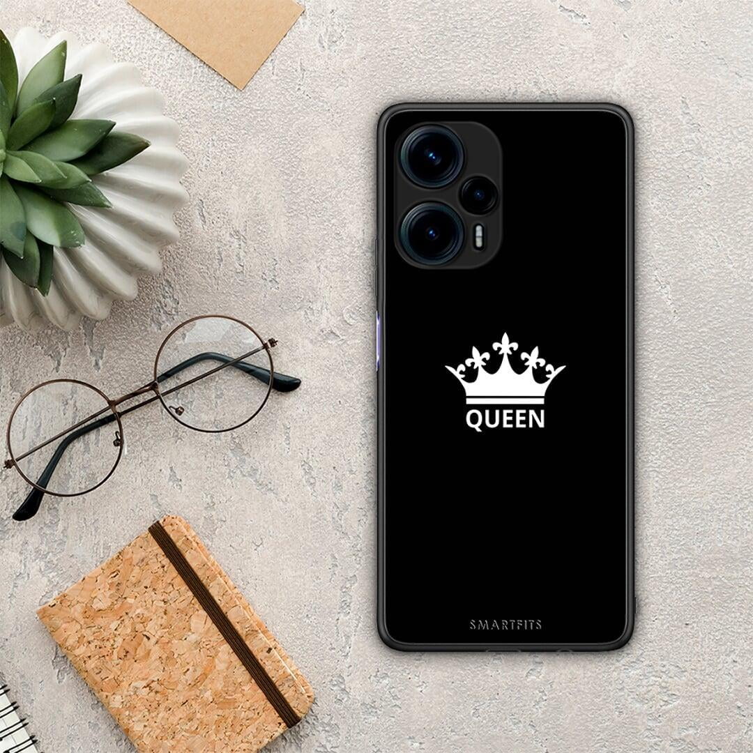 Θήκη Xiaomi Poco F5 5G Valentine Queen από τη Smartfits με σχέδιο στο πίσω μέρος και μαύρο περίβλημα | Xiaomi Poco F5 5G Valentine Queen Case with Colorful Back and Black Bezels